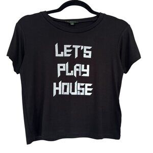 Dolls Kill Club Exx NWOT Let's Play House Heaven Rave Reflective Tee Large